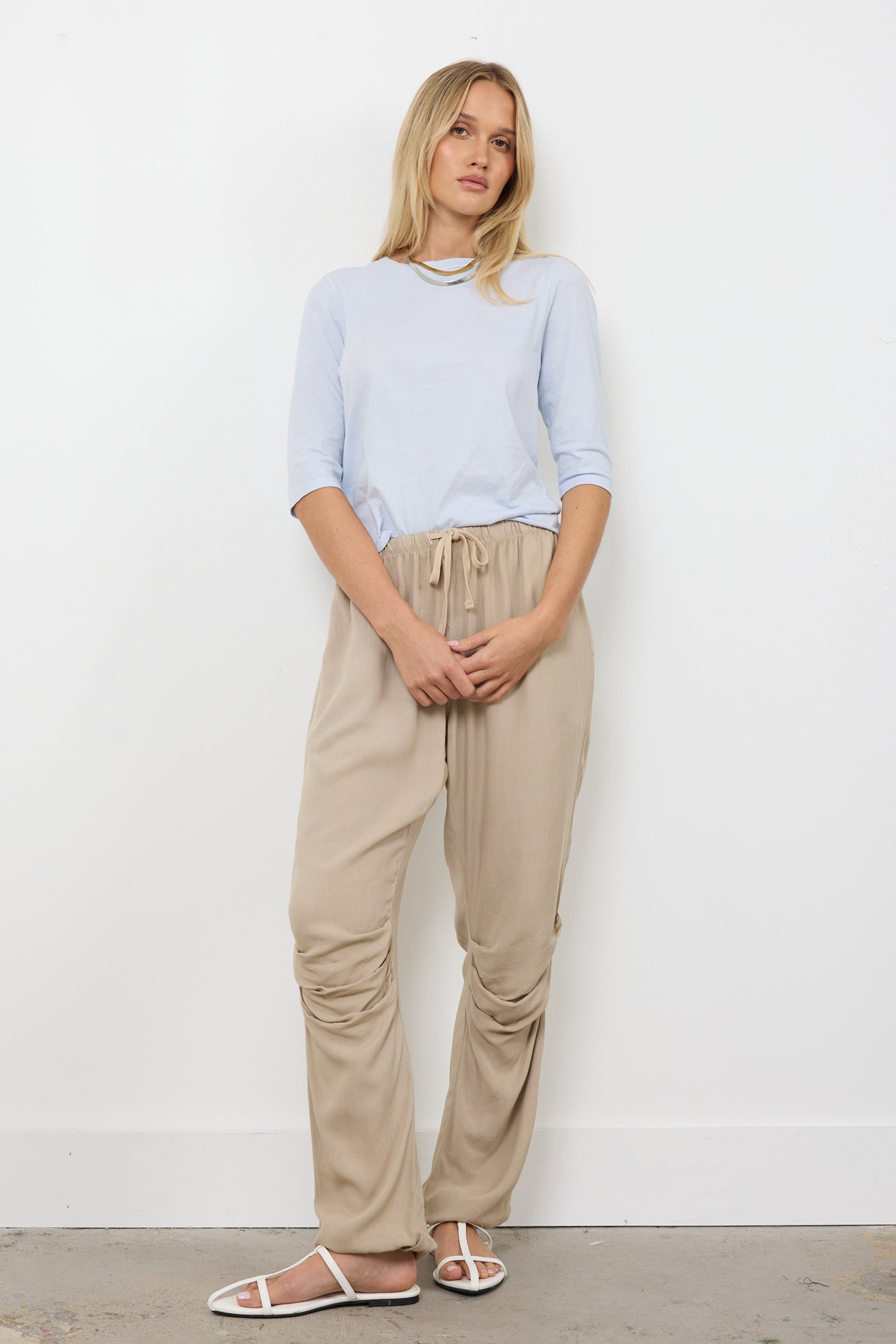 SANTA MONICA MITERED BK ELBOW LENGTH TEE