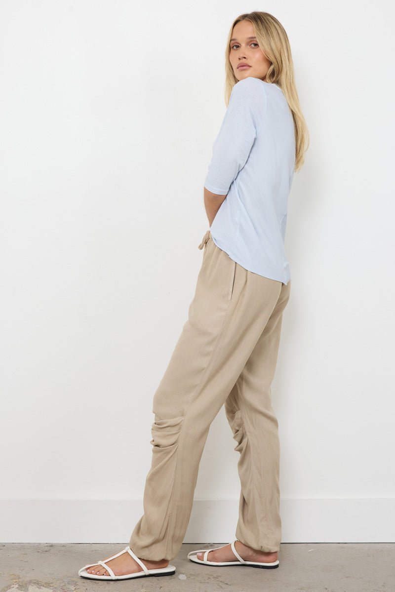 SANTA MONICA MITERED BK ELBOW LENGTH TEE