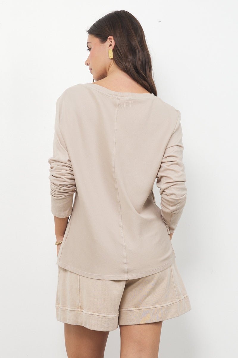 SANTA BARBARA MITERED BACK LONG SLEEVE TEE