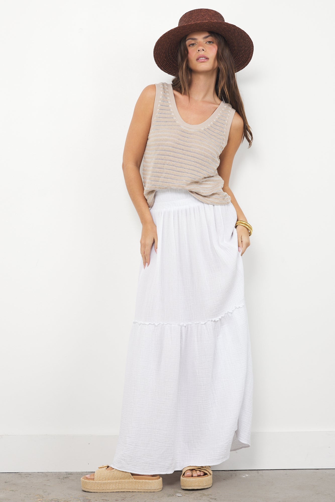 ELIZA GAUZE LAYER SKIRT