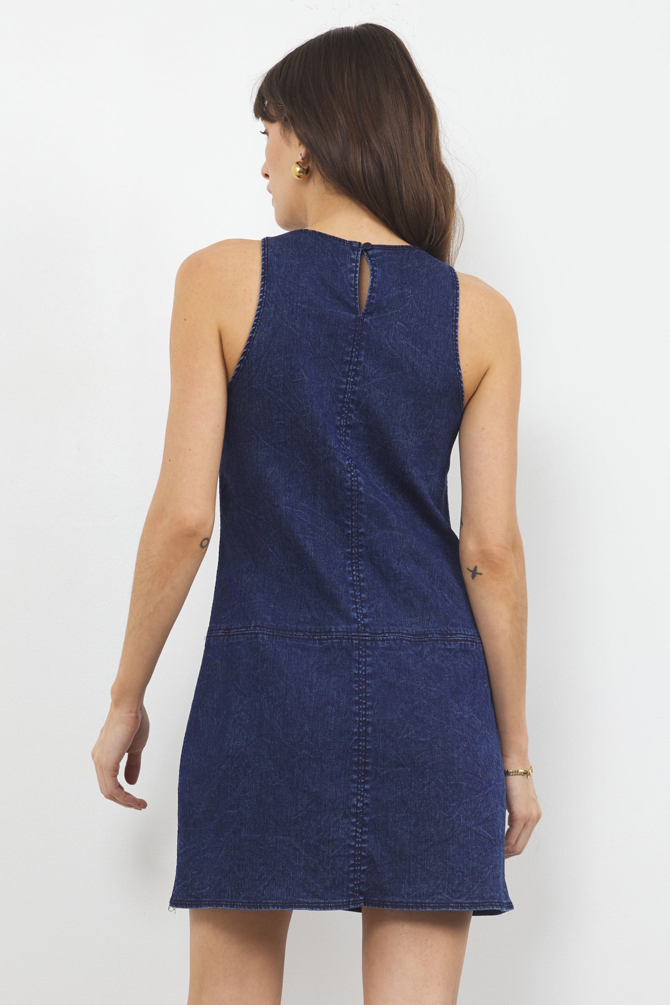 ROXBURY DENIM FRENCH TERRY TANK DRESS
