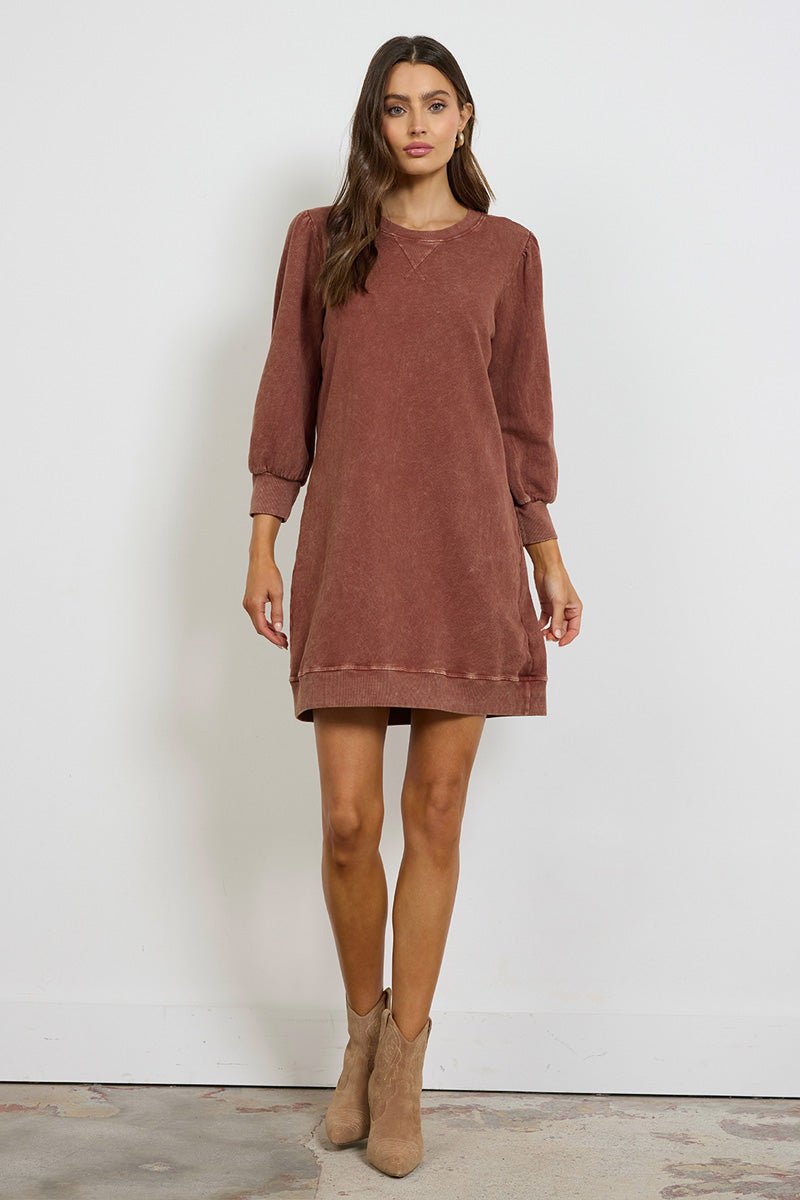 JET SET PULLOVER SWEATSHIRT 3/4 SLEEVE TUNIC/DRESS - FINAL SALE