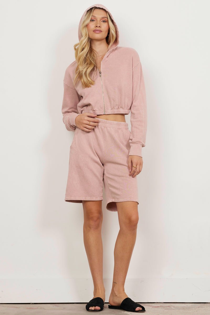 ZIP UP CROP HOODIE - FINAL SALE