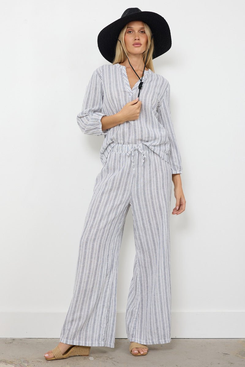 GWEN HENLEY LINEN TOP - FINAL SALE