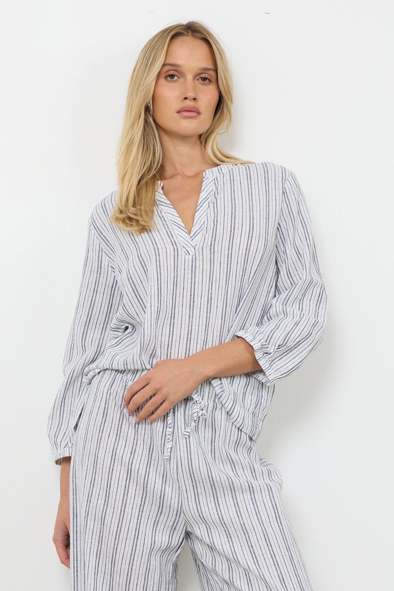 GWEN HENLEY LINEN TOP - FINAL SALE