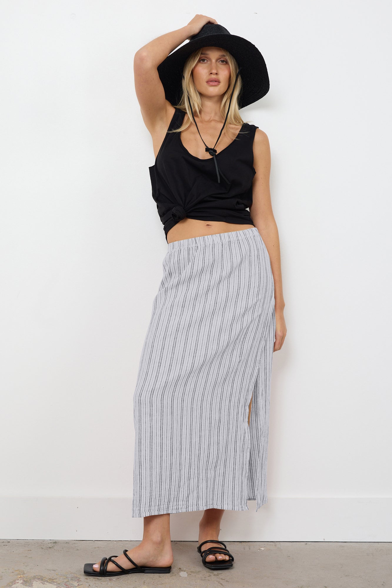 VICTORIA LINEN SKIRT - FINAL SALE