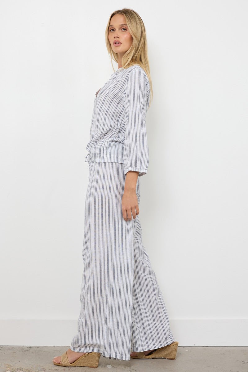 BEACHFRONT LINEN PANT W/ DRAWSTRING & POCKETS - FINAL SALE