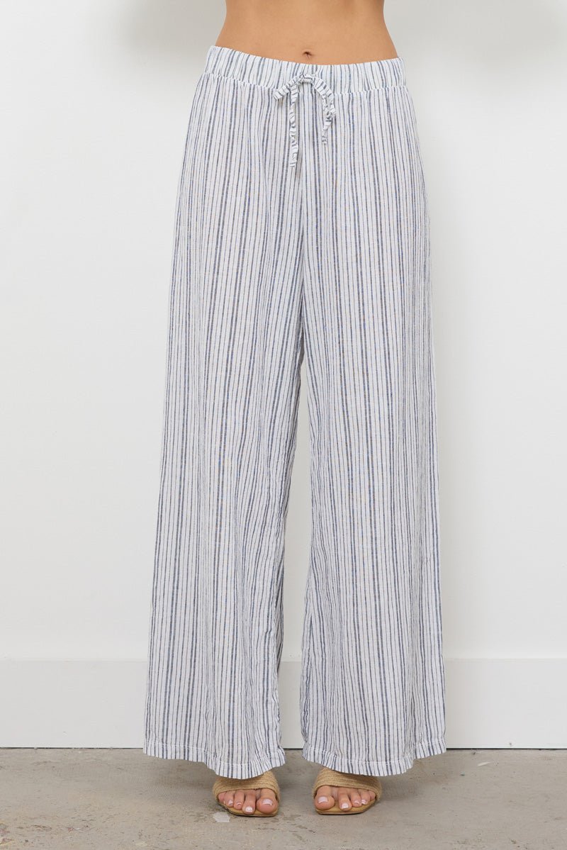 BEACHFRONT LINEN PANT W/ DRAWSTRING & POCKETS - FINAL SALE
