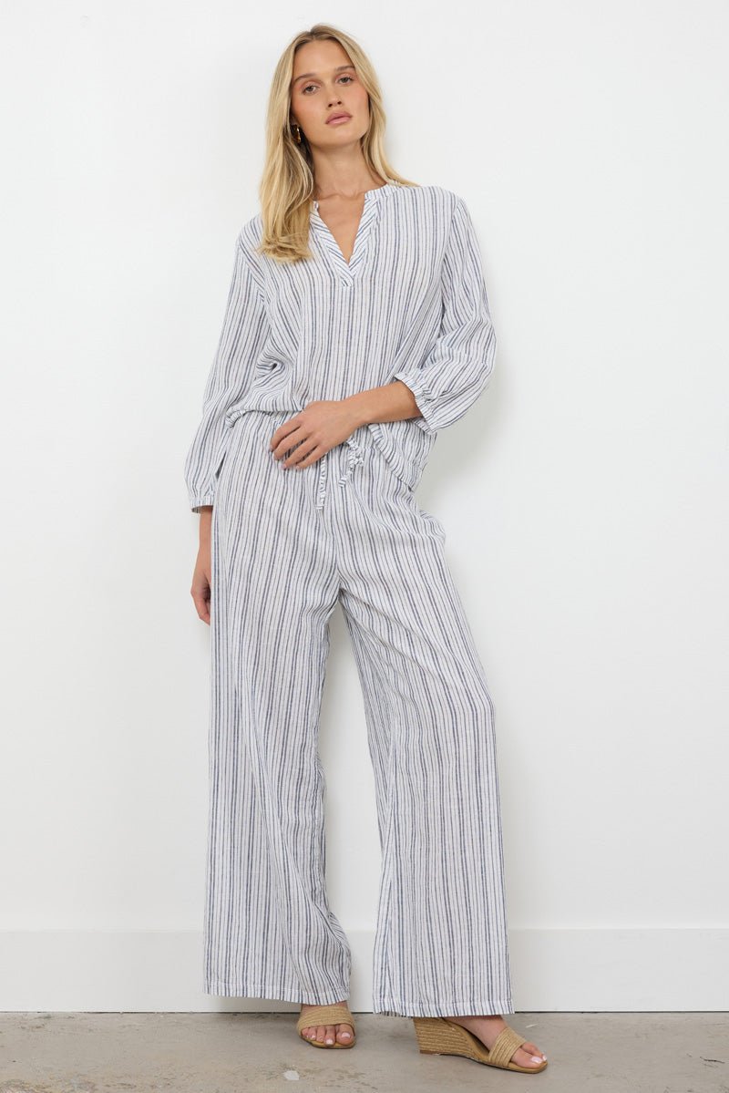 BEACHFRONT LINEN PANT W/ DRAWSTRING & POCKETS - FINAL SALE