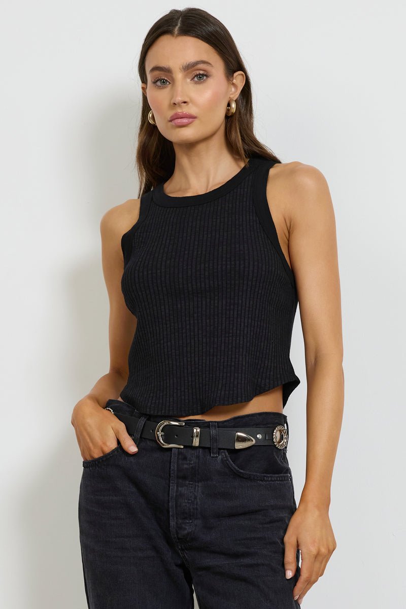 PARADISE CROP SOFT RIB TANK - FINAL SALE