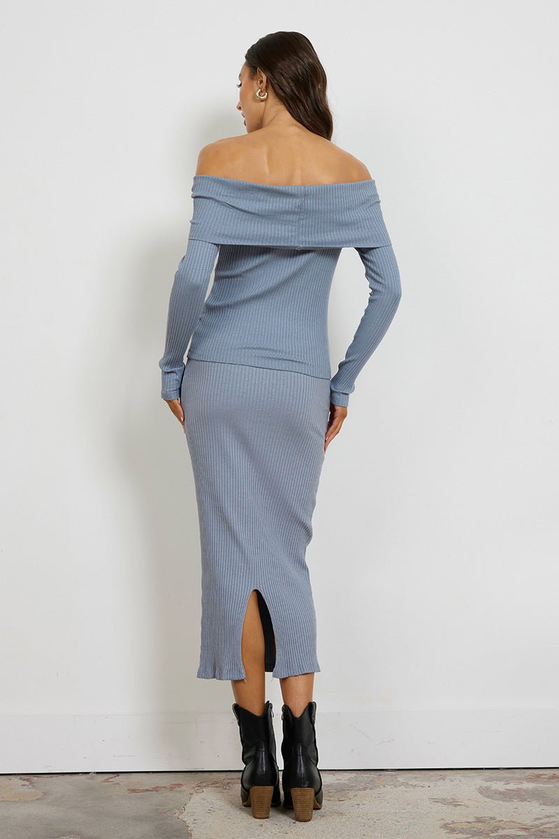 KAYLA OFF SHOULDER LONG SLEEVE TOP - FINAL SALE