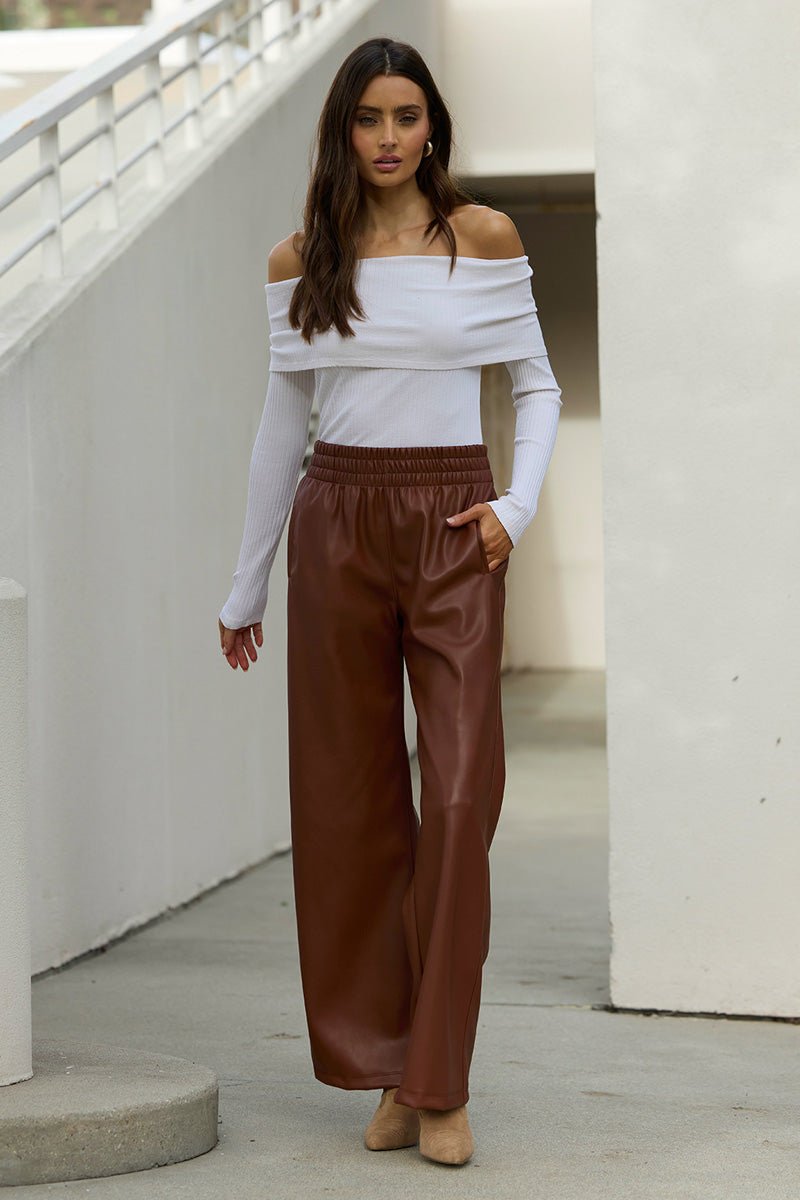 KAYLA OFF SHOULDER LONG SLEEVE TOP - FINAL SALE