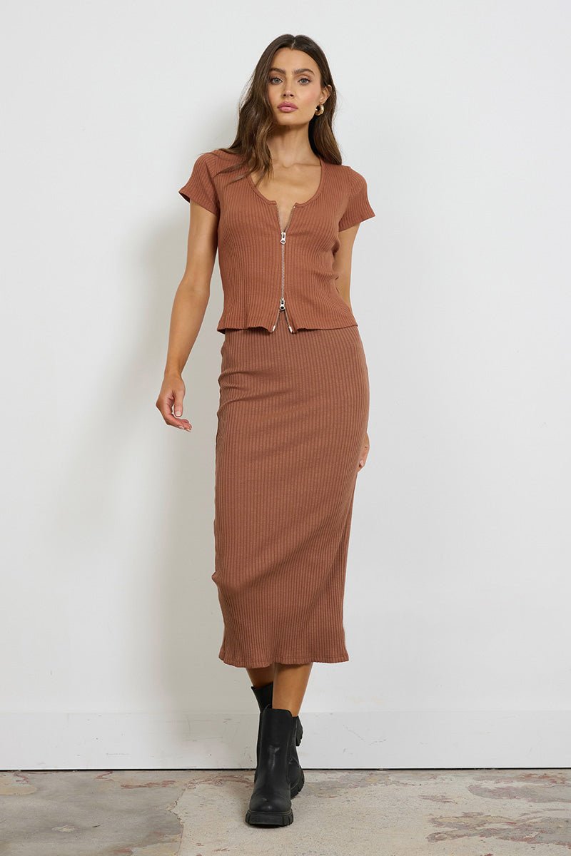 SLIM RIB SKIRT/DRESS - (FINAL SALE)