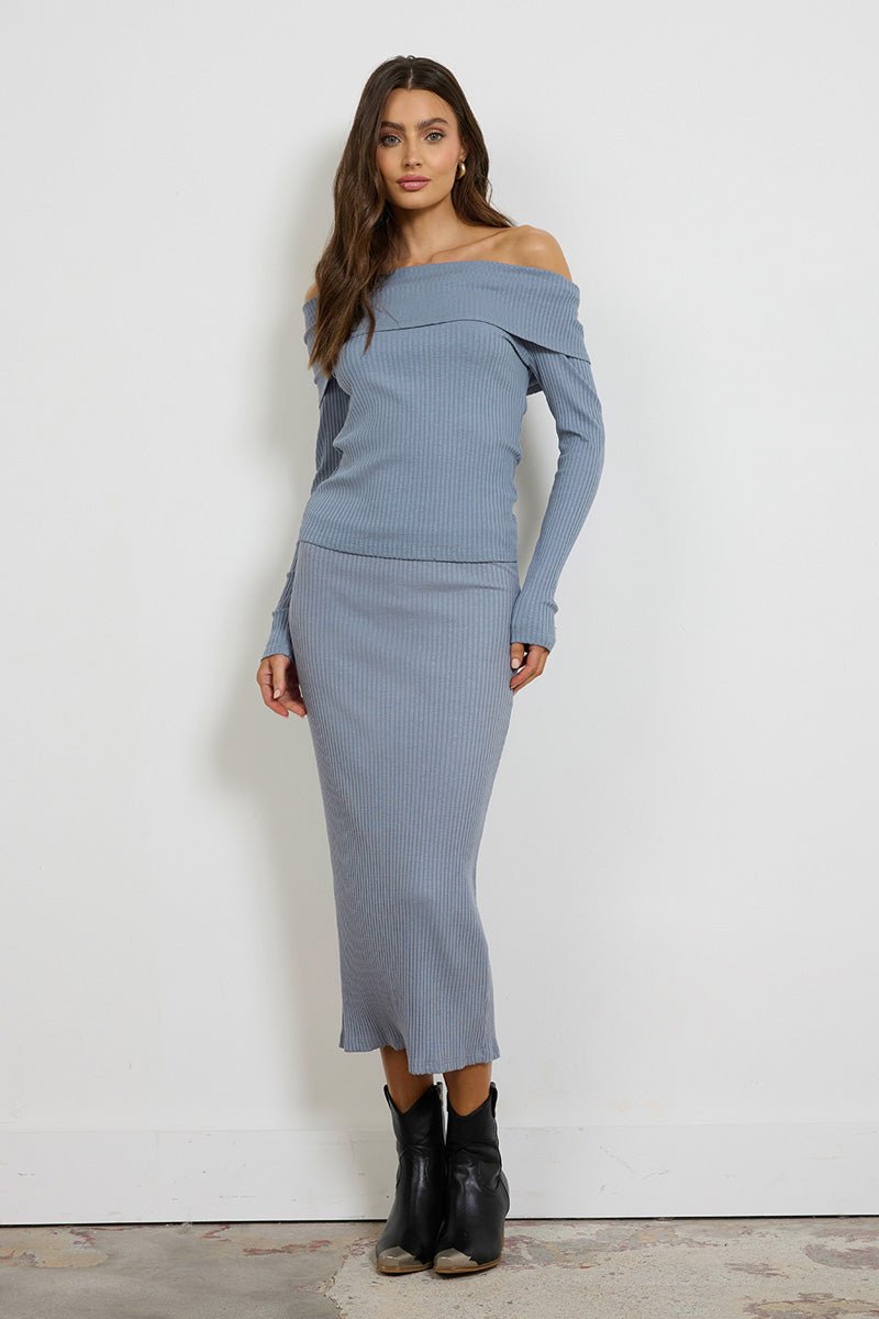 SLIM RIB SKIRT/DRESS - (FINAL SALE)