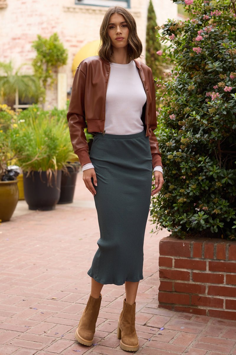 SLIM RIB SKIRT/DRESS - (FINAL SALE)