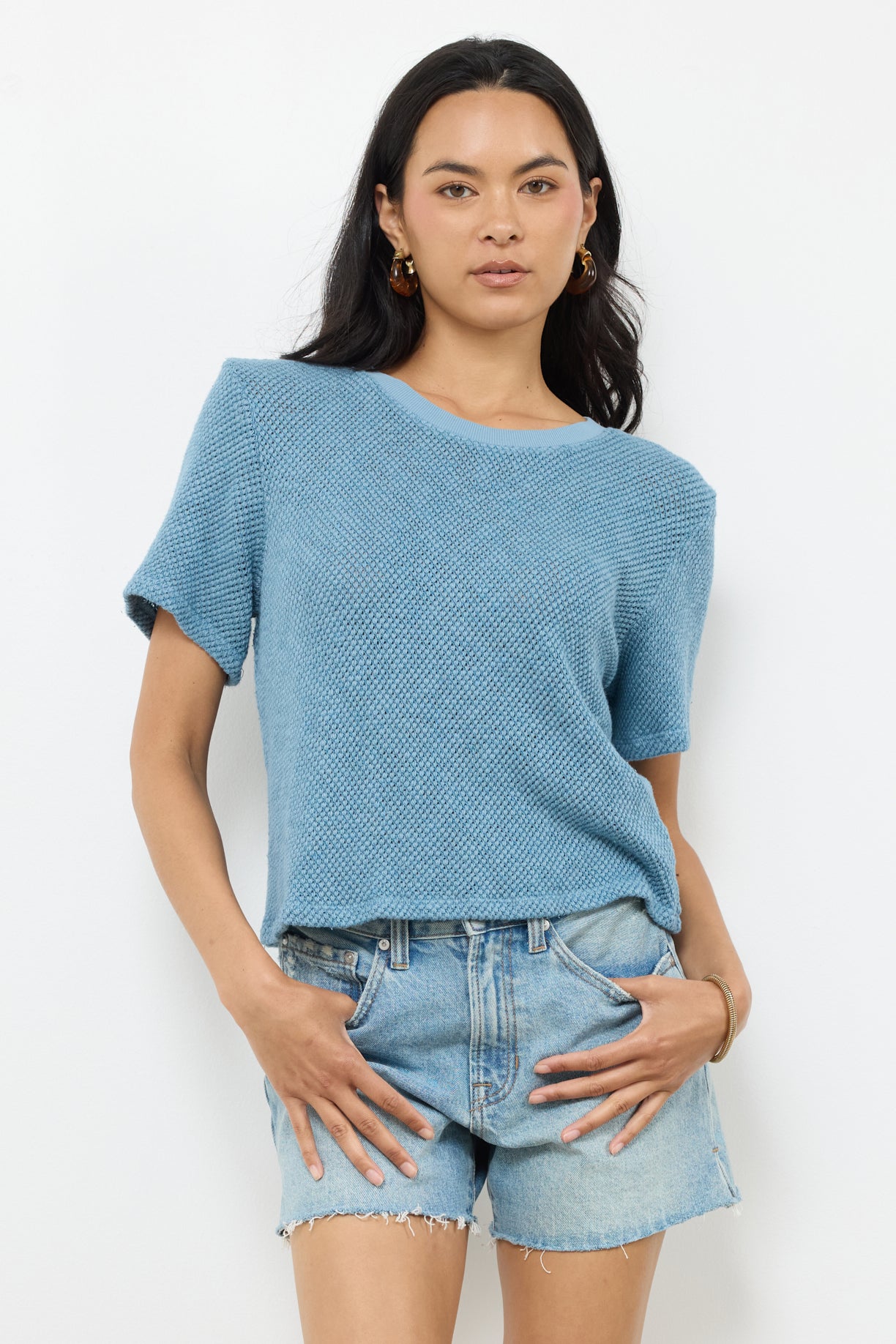 NIGHTS IN THE CITY CROCHET KNIT TEE