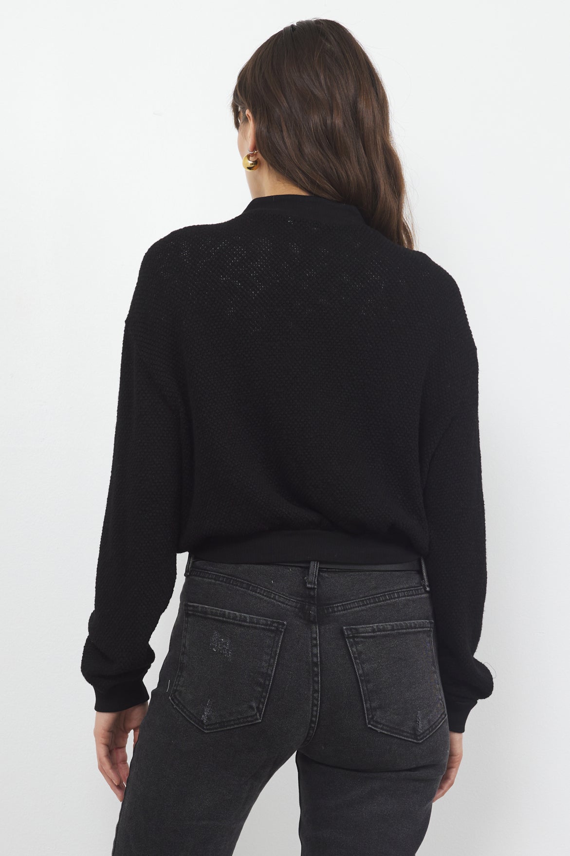 THE EIGHTIES BOMBER SWEATER JACKET