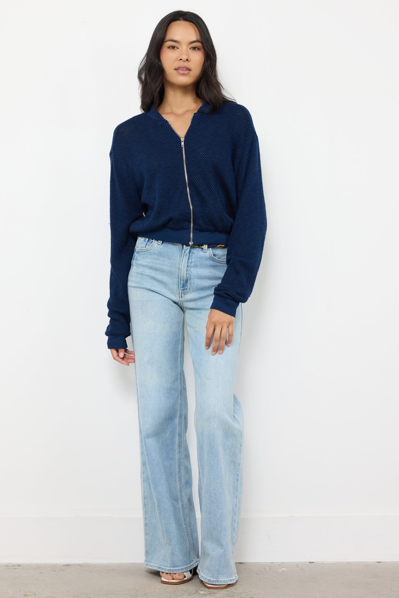 THE EIGHTIES BOMBER SWEATER JACKET