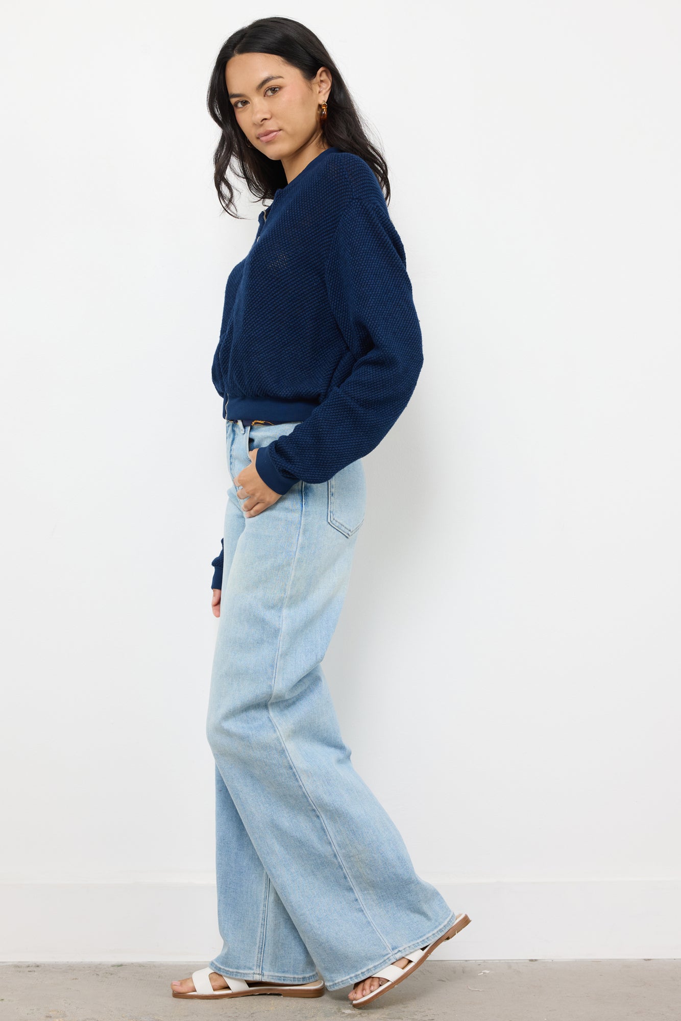 THE EIGHTIES BOMBER SWEATER JACKET