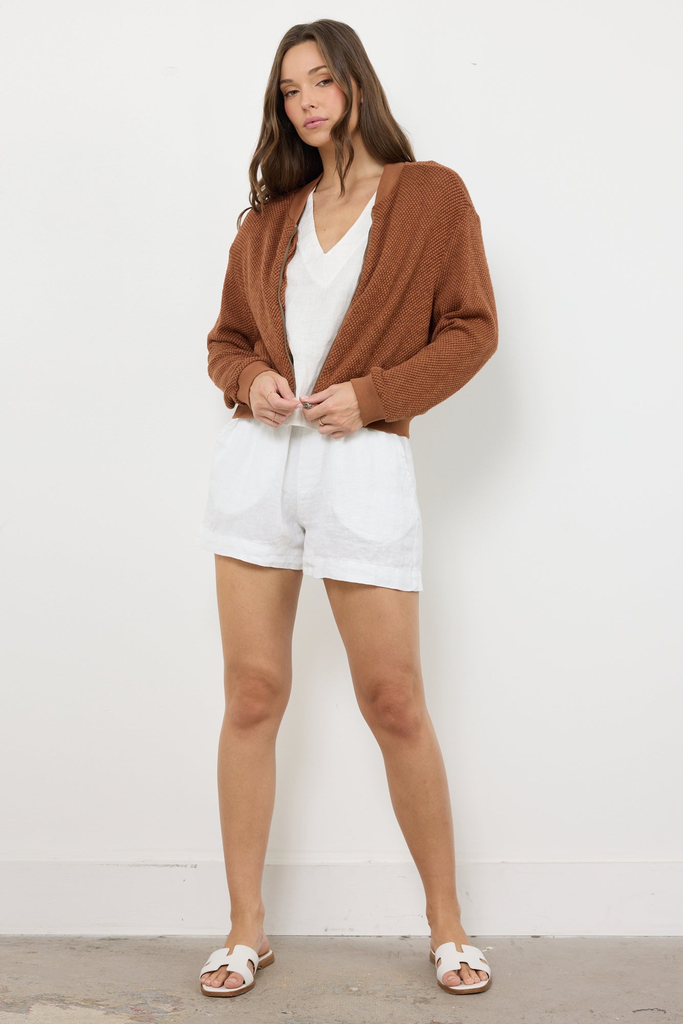 THE EIGHTIES BOMBER SWEATER JACKET