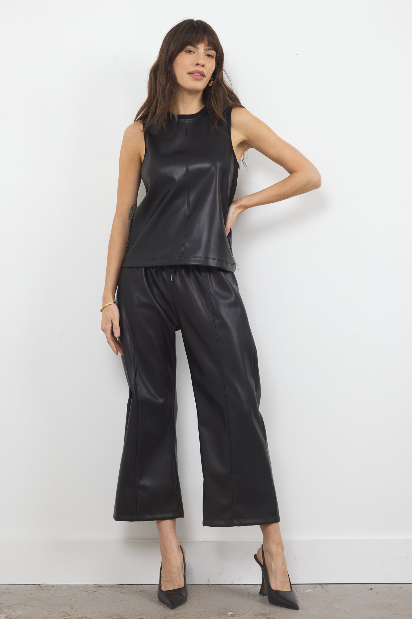 NARLA VEGAN LEATHER TANK