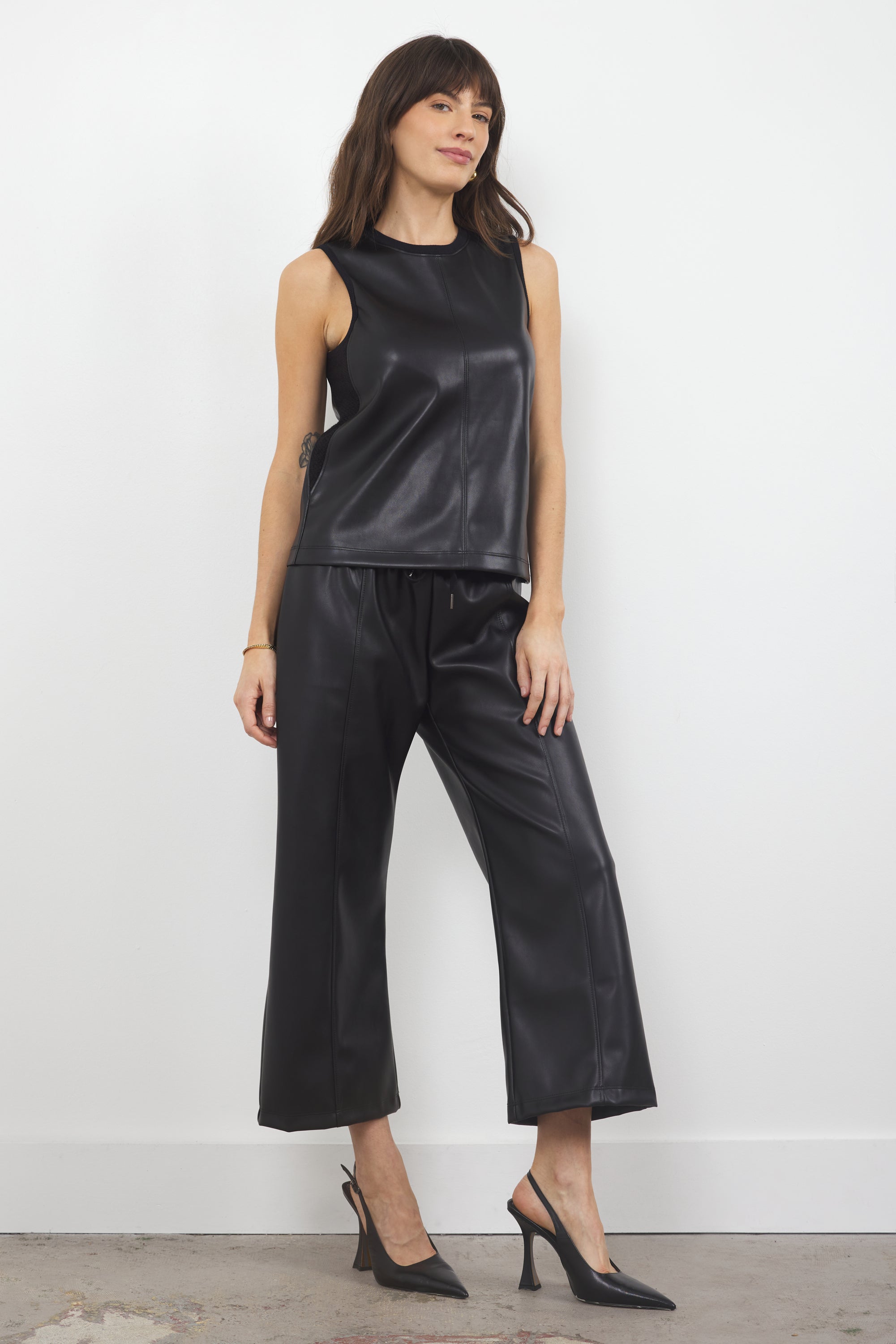 NARLA VEGAN LEATHER TANK