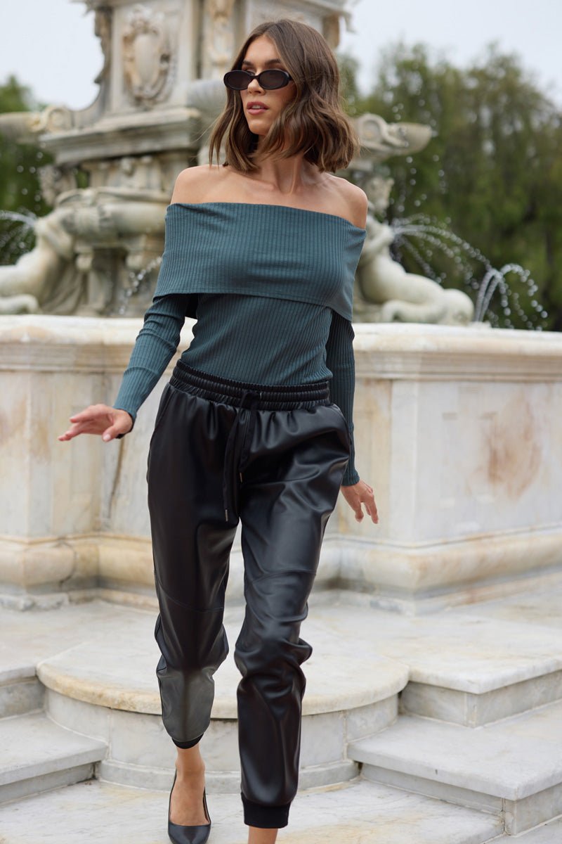 SHAY VEGAN LEATHER JOGGER - FINAL SALE