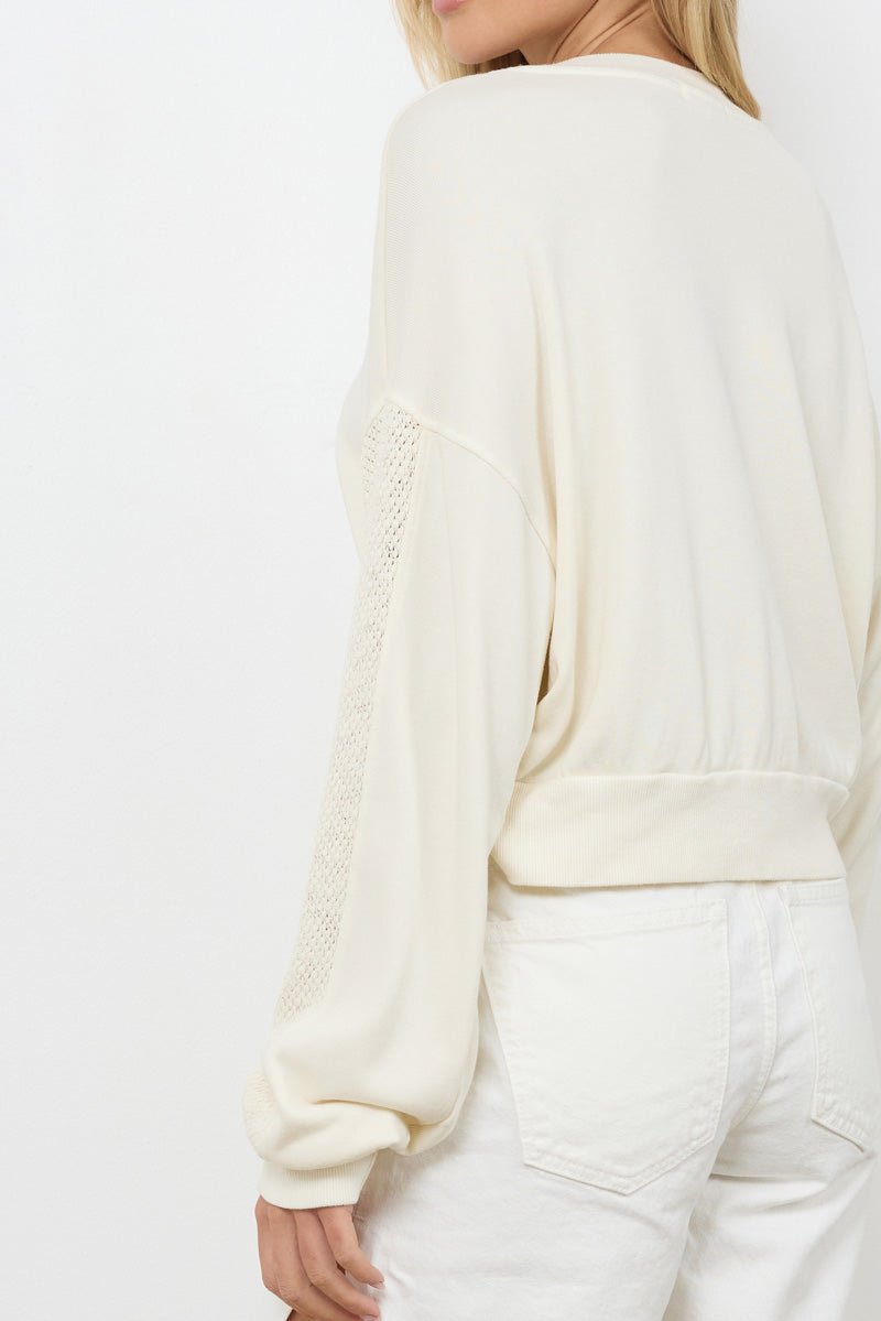 HAZEL MESH SLEEVE PULLOVER - FINAL SALE
