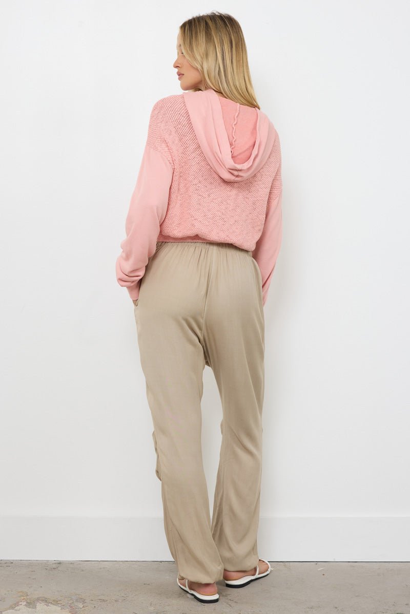 DAHLIA ZIP UP MESH BACK CROP HOODIE - FINAL SALE