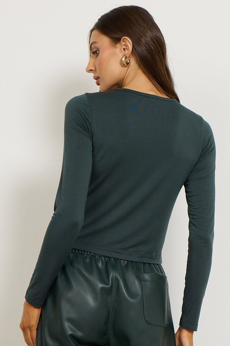 LANI CROP CREW NECK TEE - FINAL SALE