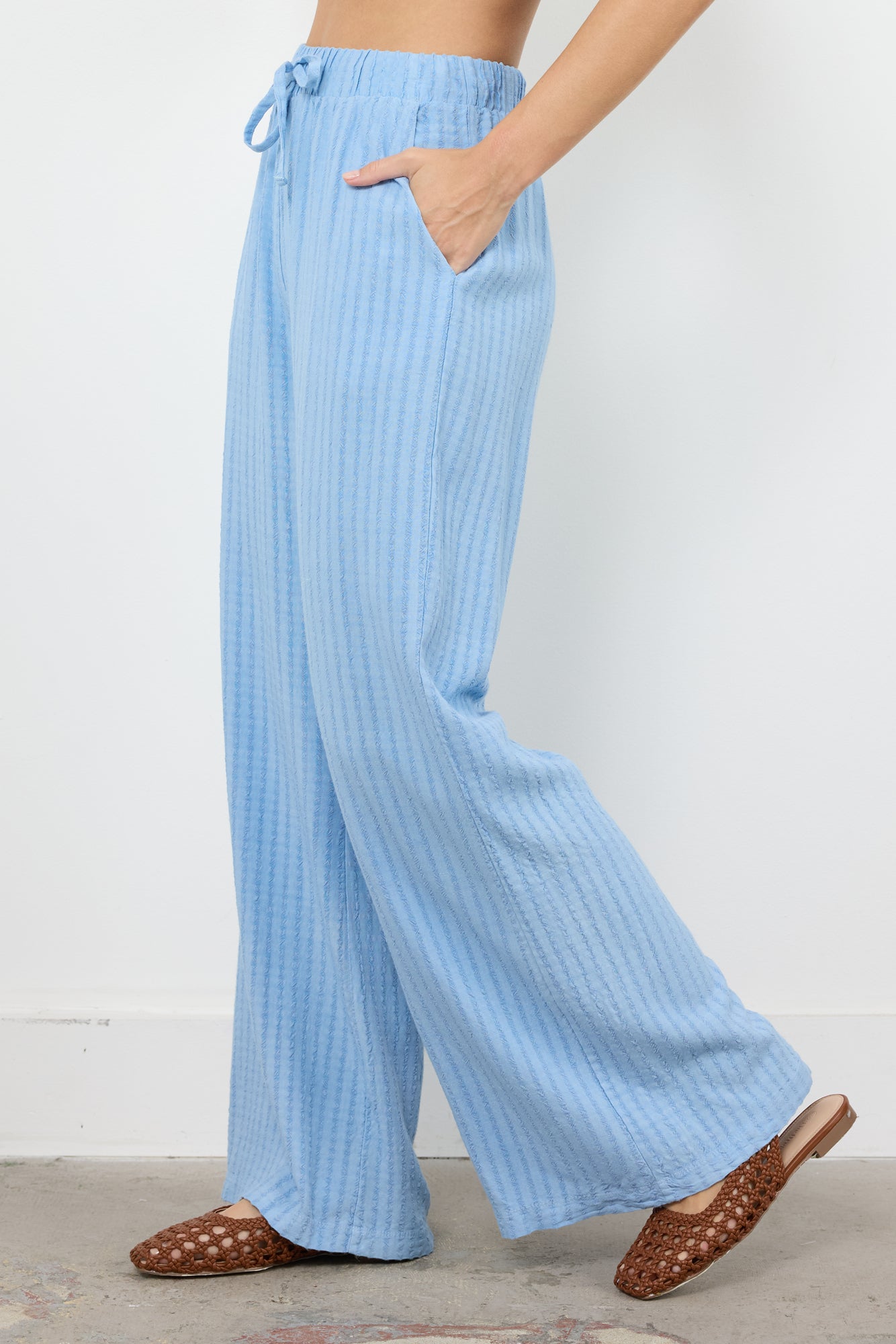 ZOLA STRIPE LINEN PANT