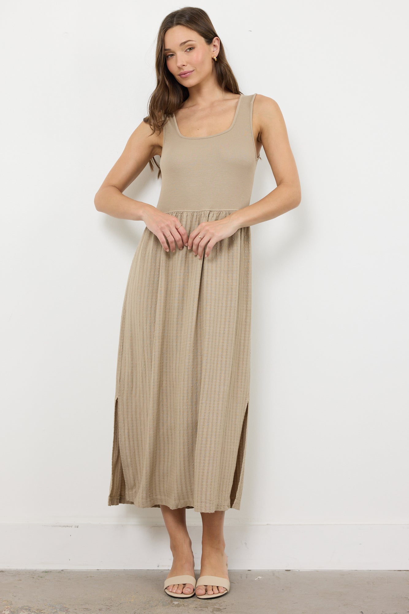 ALANNI STRIPE LINEN DRESS