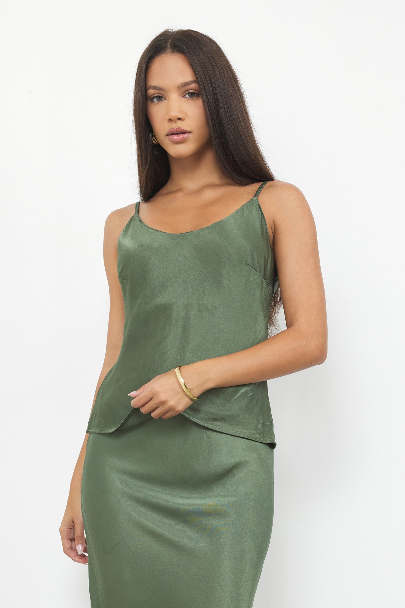 CECILIA YOU BACK SATIN TANK