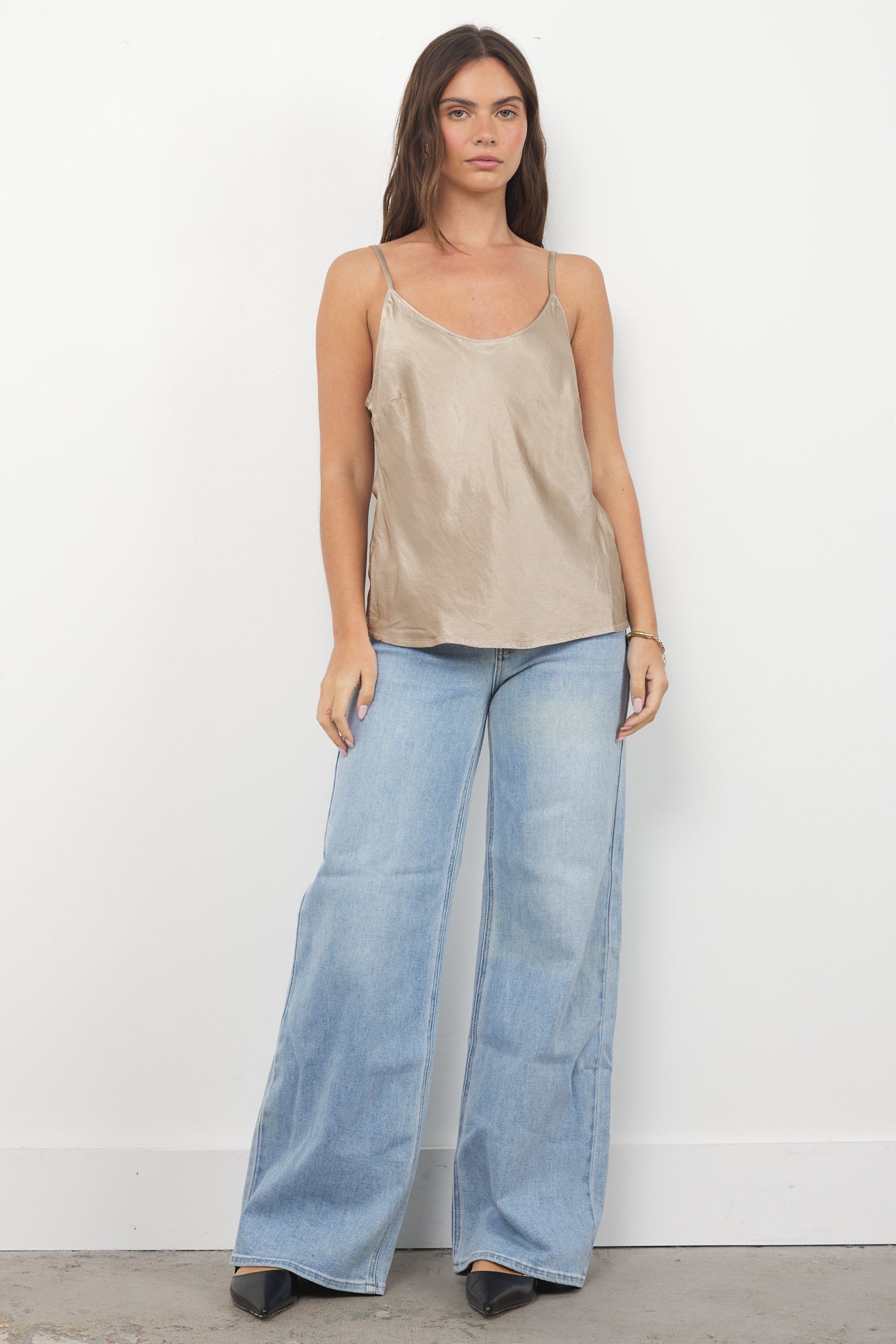 CECILIA YOU BACK SATIN TANK