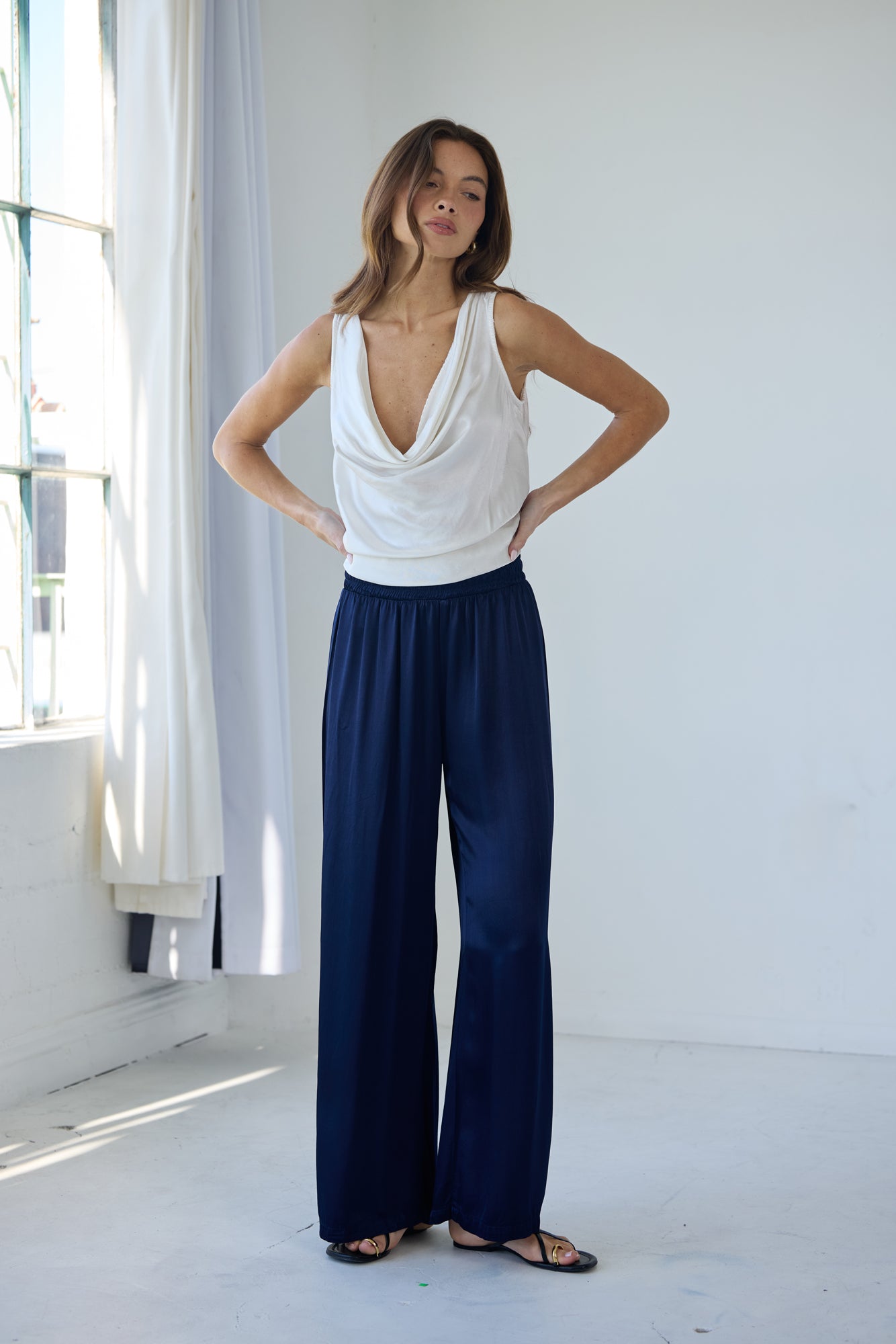 CHARLOTTE SATIN TANK