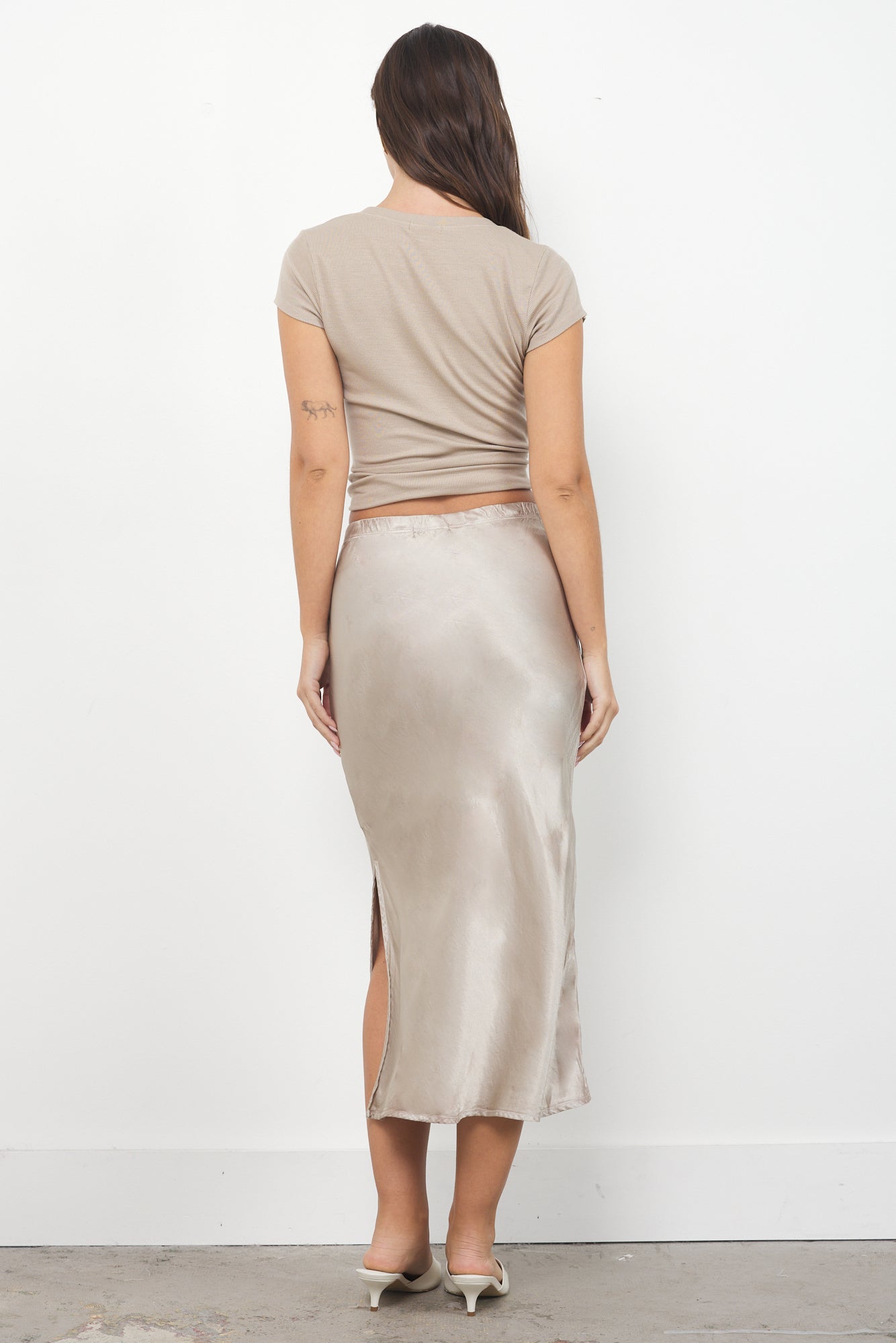 DORIT SILKY SLIP SKIRT