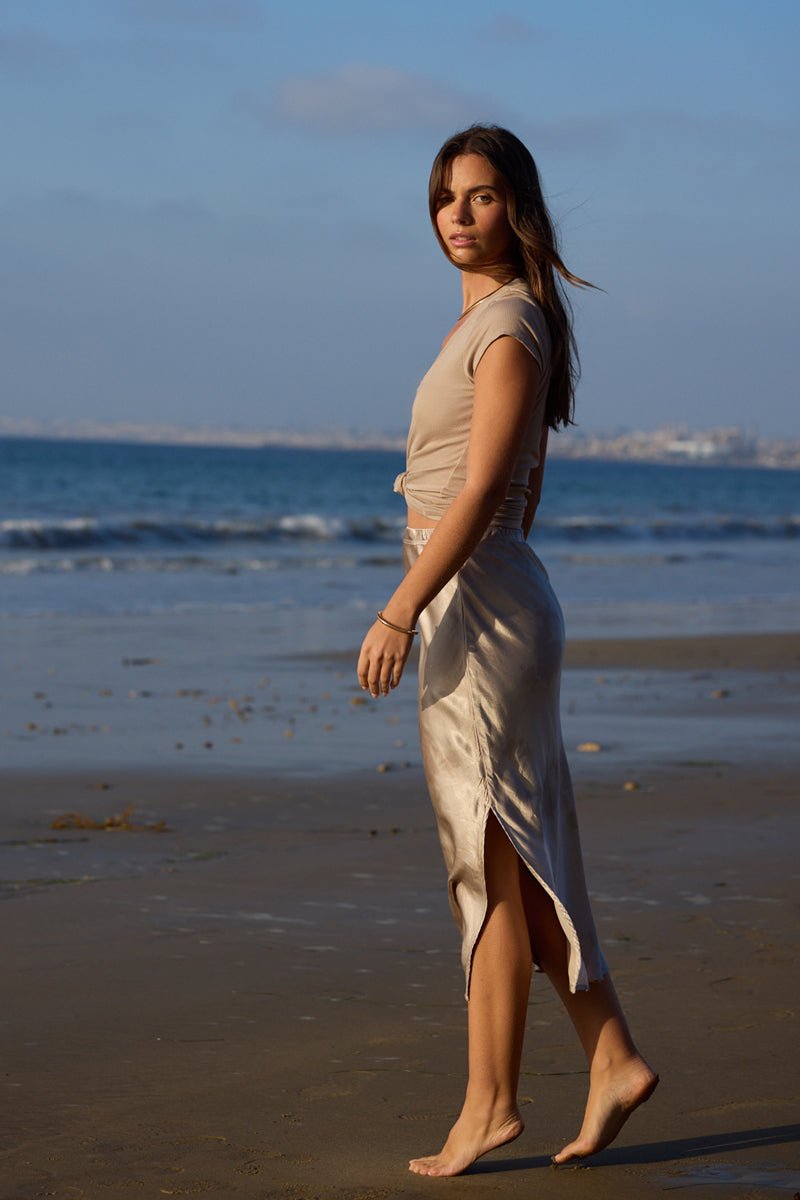 DORIT SILKY SLIP SKIRT