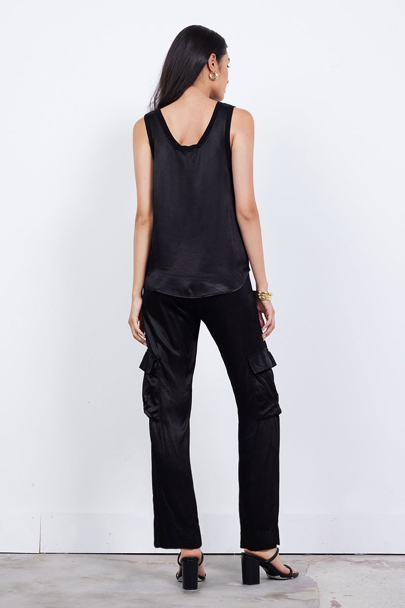 AGNES SILKY CARGO LONG PANT