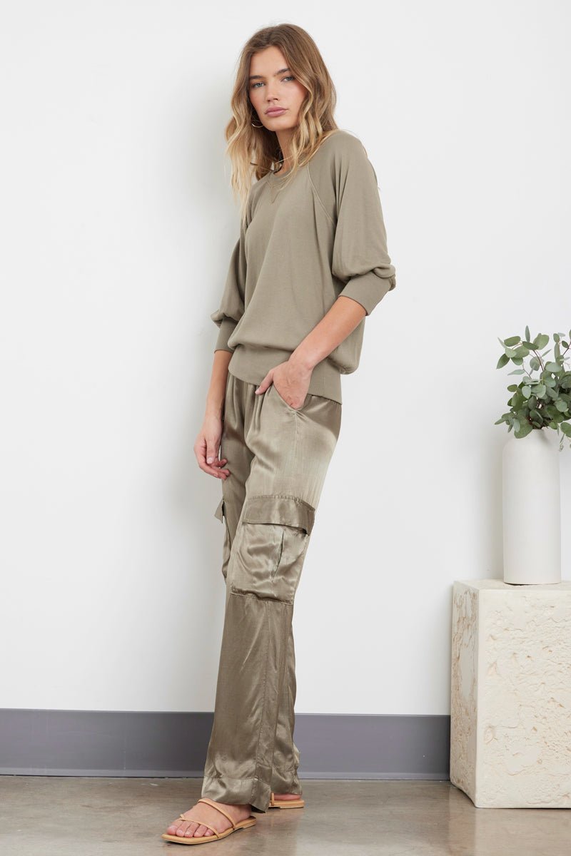 AGNES SILKY CARGO LONG PANT