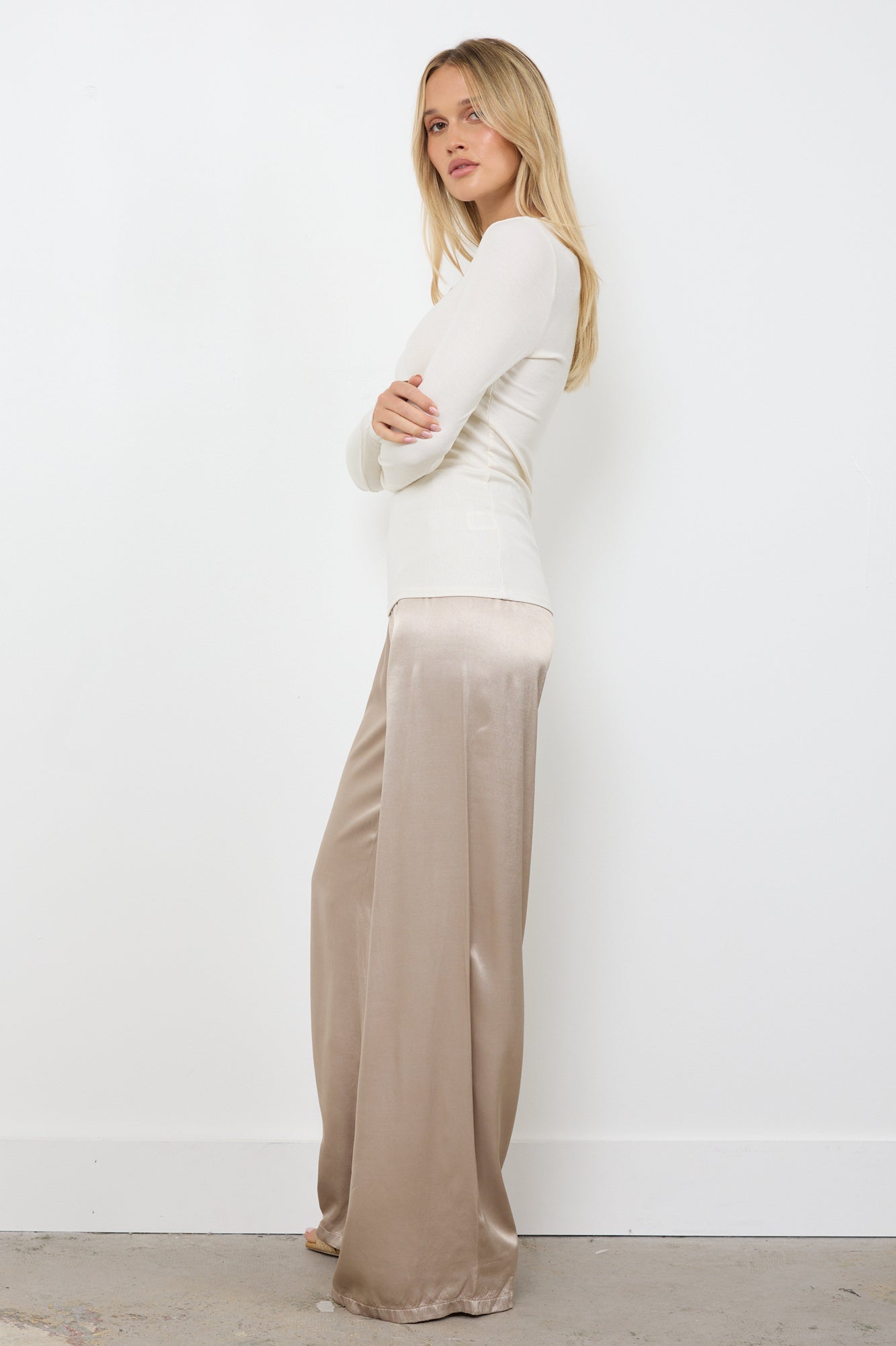 CALI CHILL SILKY WIDE LEG  LONG PANT