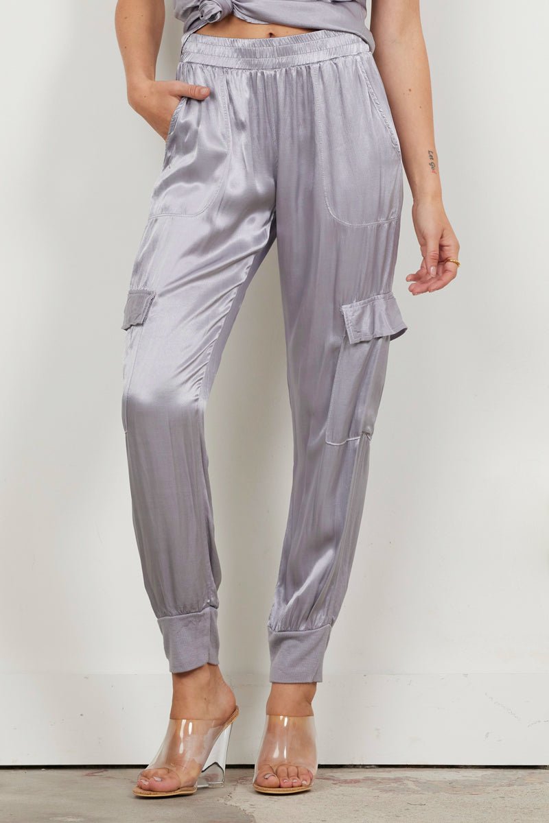 SATIN CARGO JOGGER - FINAL SALE