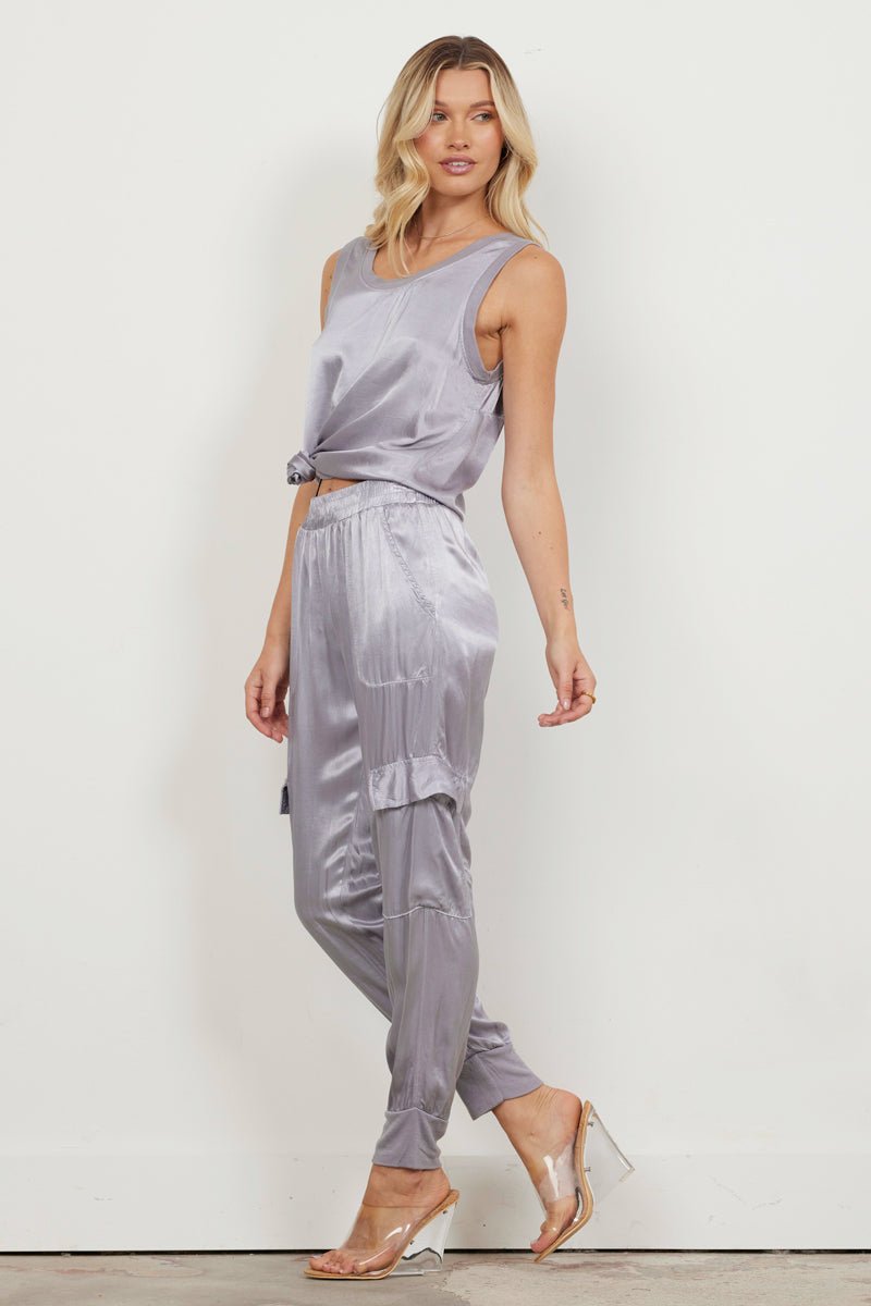 SATIN CARGO JOGGER - FINAL SALE