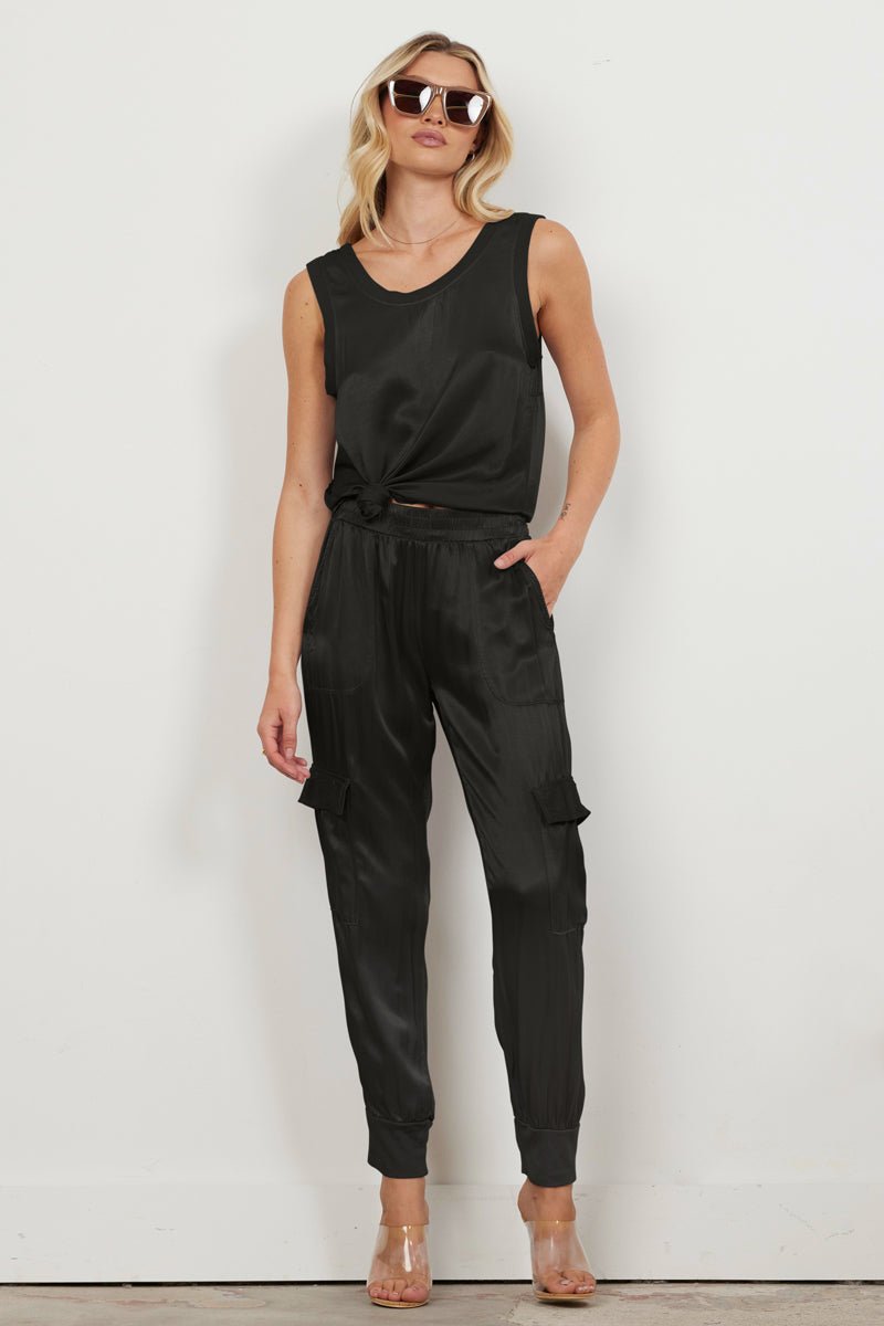 SATIN CARGO JOGGER - FINAL SALE