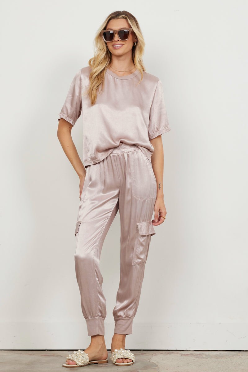 SATIN CARGO JOGGER - FINAL SALE