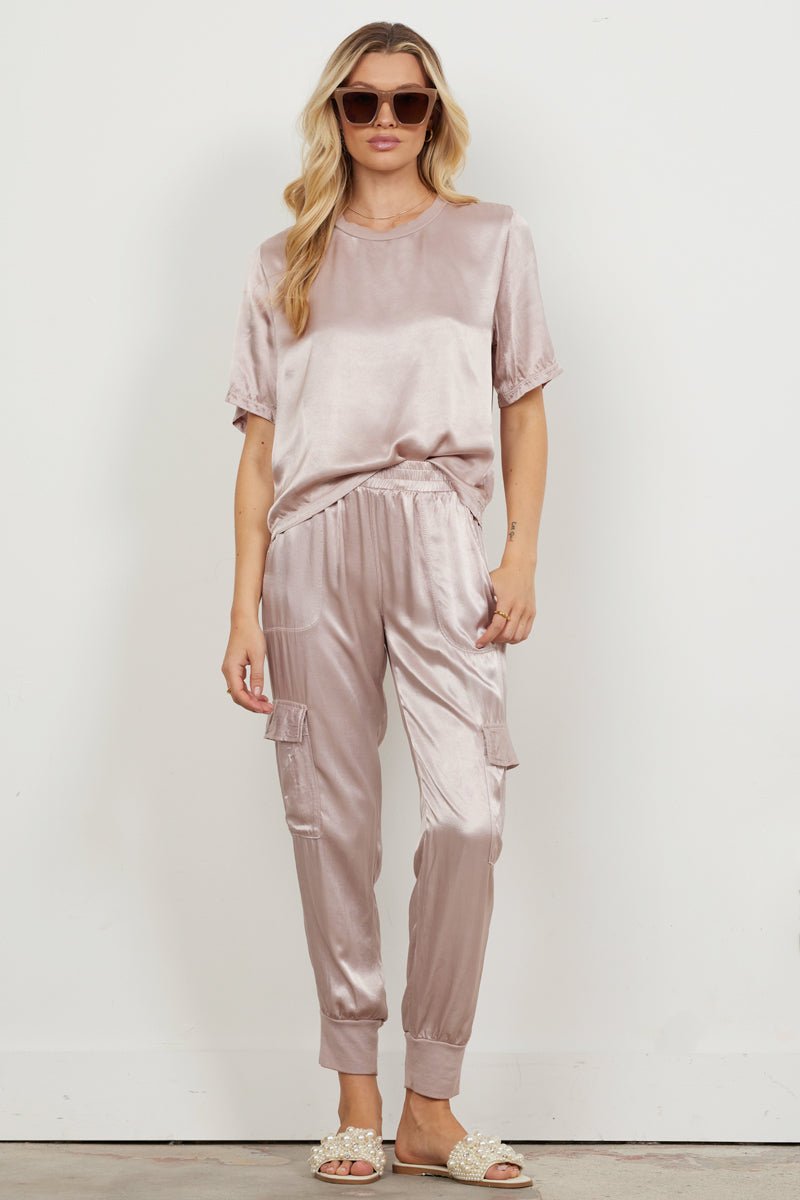 SATIN CARGO JOGGER - FINAL SALE