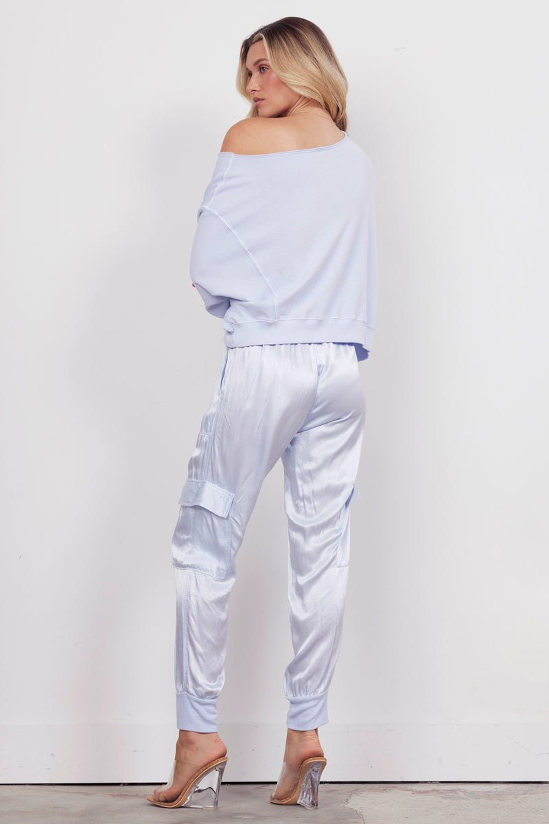 SATIN CARGO JOGGER - FINAL SALE