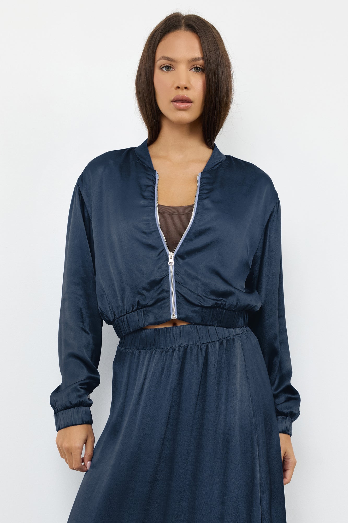 THE EIGHTIES SILKY BOMBER JACKET