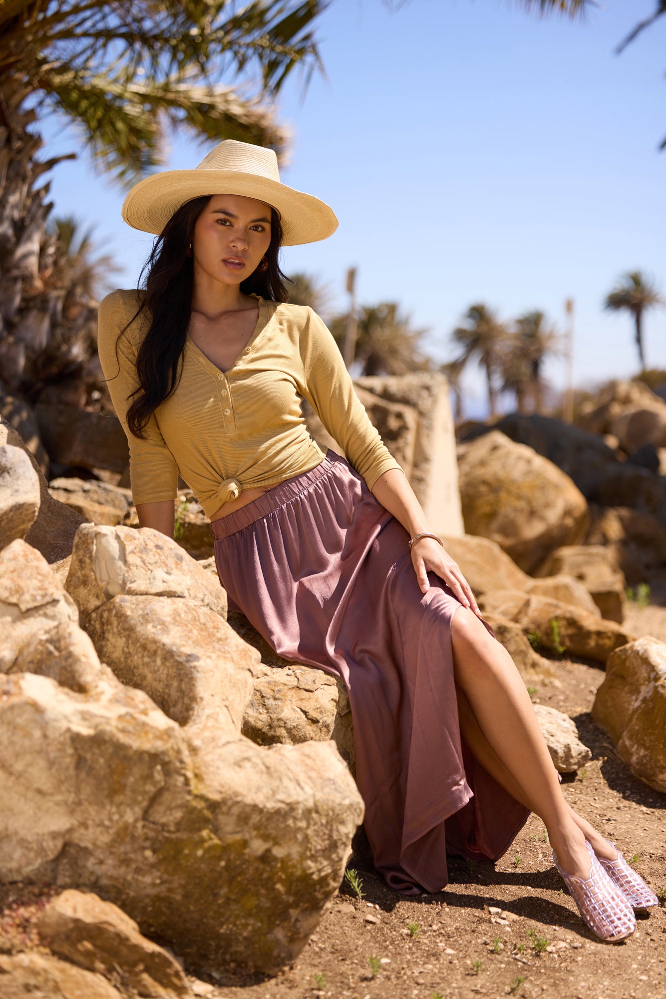 EVERLY 3/4 SLEEVE TOP