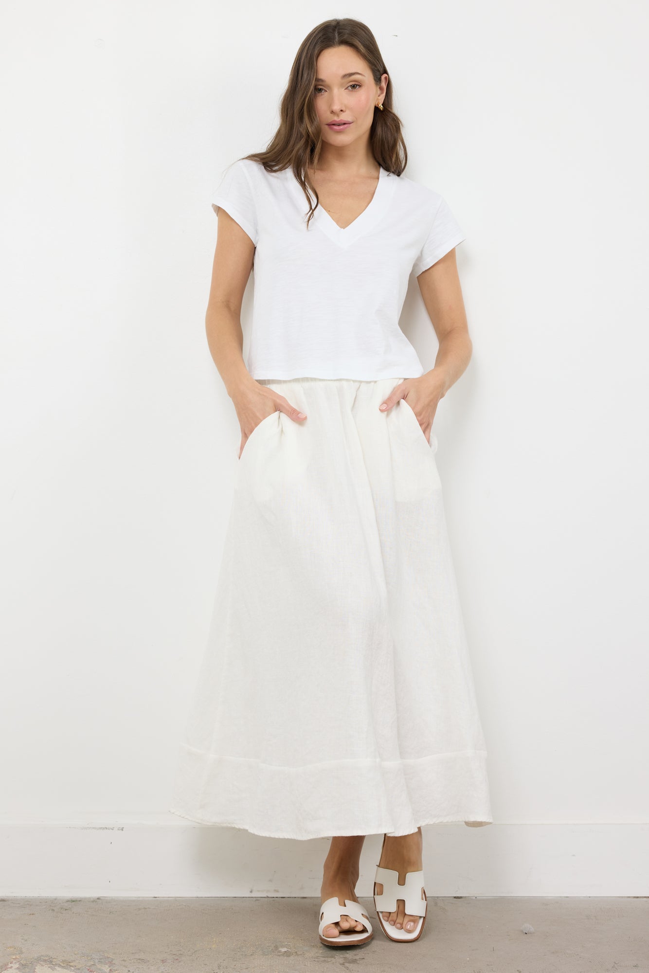 SURI DEEP “V” HEAVY SLUB TEE