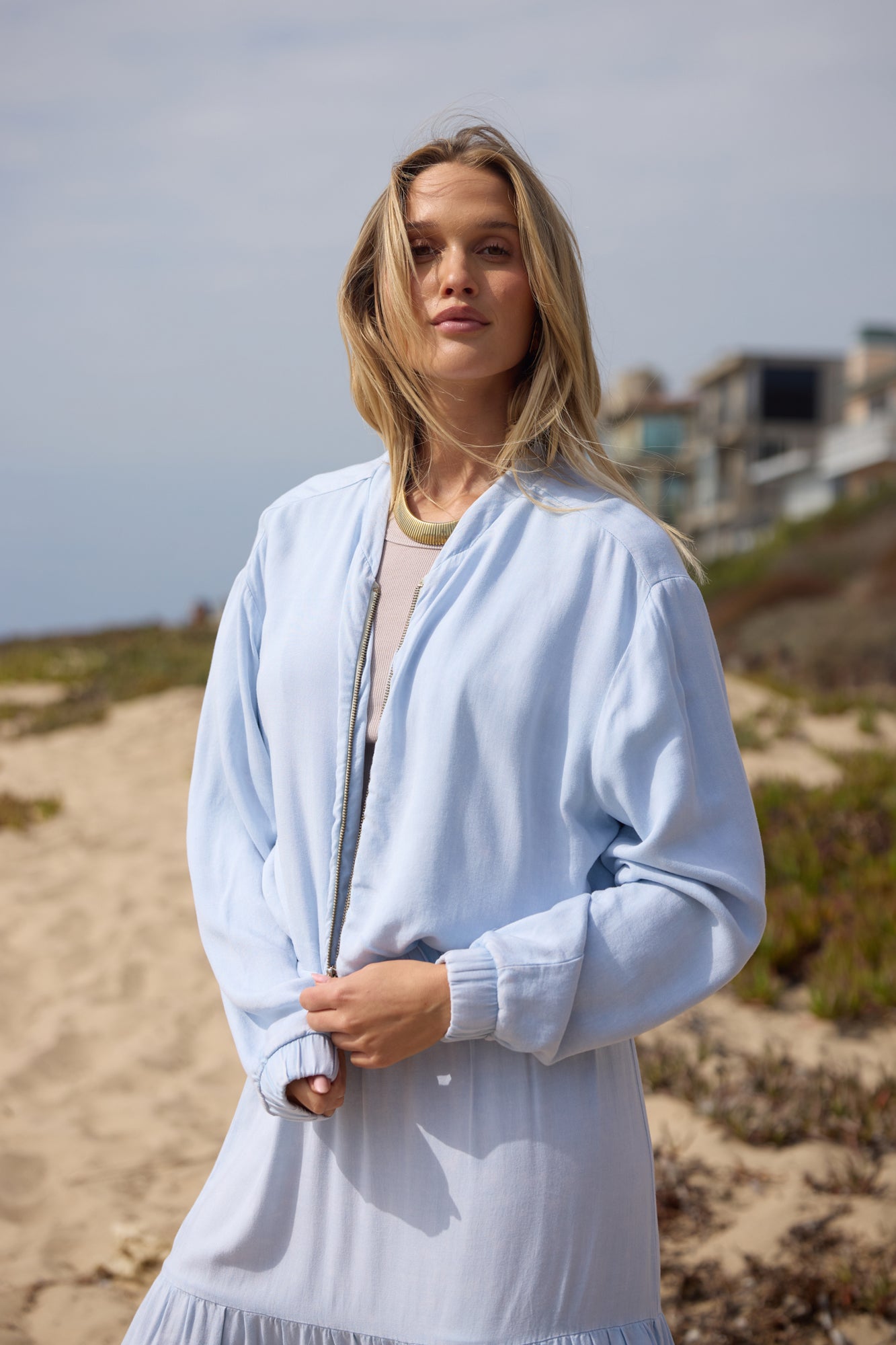 THE EIGHTIES TWILL BOMBER JACKET IN SOHO TWILL
